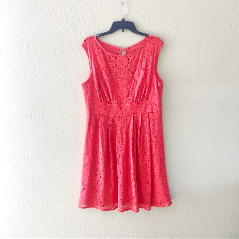 🌿Final Sale Dress Barn Pink‎ Lace Dress